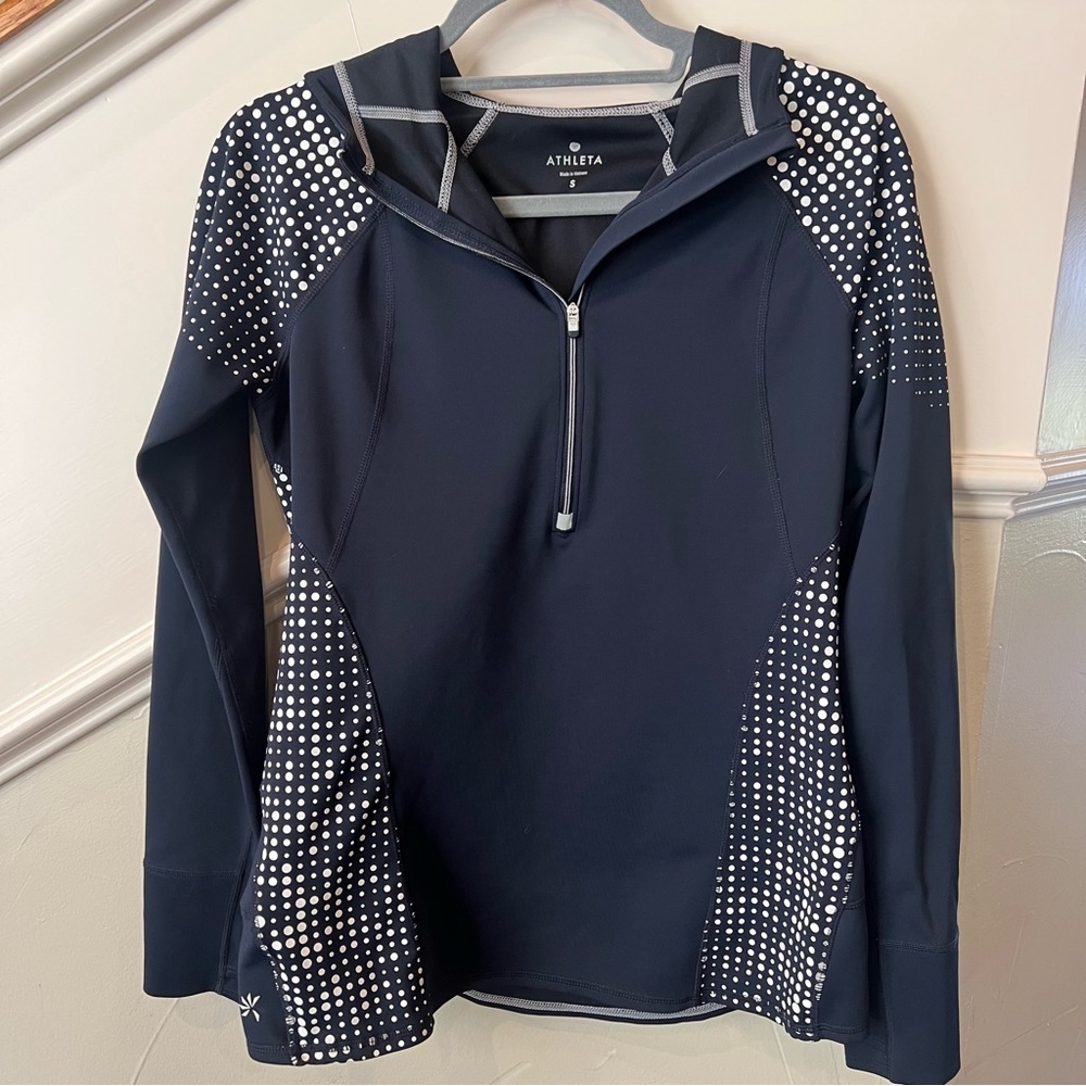 Athleta Running Wild Hoodie Half Zip Pullover